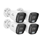 Caméra de sécurité IP PoE Full HD 5MCaméra de sécurité IP PoE Full HD 5MP 4 pièces, vision nocturne, détection avancée, étanchéité IP67P, 4 pièces, communication bidirectionnelle, vision nocturne